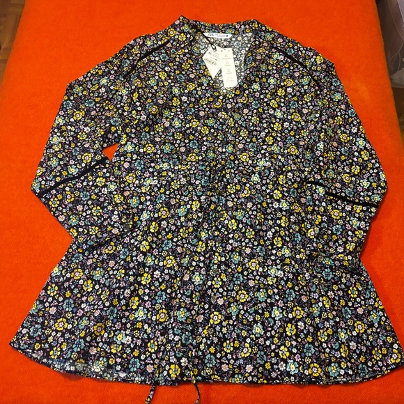Zara colorful ditsy flowers long sleeve shirtdress NWT - Picture 3 of 13